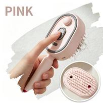 Electric Hair Brush for Anti-Frizz Detangling with Spray, Red Light Therapy & Retractable Teeth Scalp Massage,2026 Upgraded rožinė