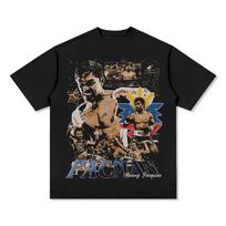 Manny Pacquiao Pacman T-Shirt Oversized Boxing Graphic Cotton Tee Filipino Boxing Hero Men Women Retro Sports Streetwear 120