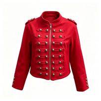 Europos retro teismo stiliaus trumpas vilnonis paltas moterims Large red