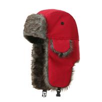 Men's and Women's Winter Warm Plush Lined Pilot Hat - Windproof Ear Muffs with Adjustable Faux Fur Ears, Extreme Cold Weather and Outdoor Exploration average size