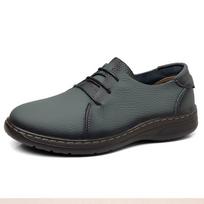 Work Thick Platform Moccasin Plus Big Size Male Casual Shoe Retro Designer High Quality Summer Sale Men's Leather Shoes 45 gray