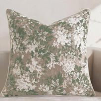 Retro Floral Throw Pillow Cover Cojines 45x45 Chenille Yarn-Dyed Jacquard Square Pillowcase Decoration Sofa Cushion Covers 45x45cm gray