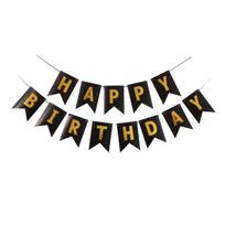 10Pcs Confetti Latex Balloons Rose Gold Happy Birthday Banners Paper Tassels Baby Shower Kids Birthday Party Decoration Supplies black