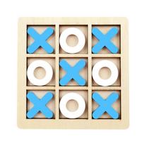 wooden tic tac toe board game 1PCS raudona