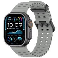 Soft Silicone Strap for Apple Watch Ultra 3/2 Strap 49mm 46mm 45mm 44mm Ocean Bracelet band iWatch Series 11 10 Ultra 9 8 7 6 SE S11-10 46mm-44-45mm white