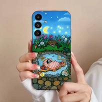 Animacinis L-Mažasis kurmis telefono dėklas Samsung Galaxy S21 22 23 24 S25 Ultra PlusS20 FE S10 Plus Dangtelis Funda SamsungS26PLUS