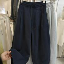 Quick-drying Pants Summer Loose Fashionable Balloon Pants Women's Casual Pants Nine-point Solid Color Wide-leg Pants Harem Pants 3XL