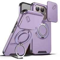 Funda For Xiaomi 17T 15T 14T Pro 5G Case Hard Armor Shockproof Slide Lens Cover For Mi 17T 15T 14T Magnet Car Holder Ring Coque Xiaomi 17T Pro gray