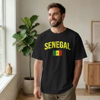 Men's Senegal Flag Map Africa T Shirts Senegalese Pride 100% Cotton Clothes Vintage Short Sleev L