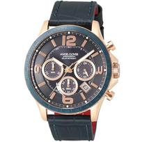 Angel Clover TIME CRAFT Solar Chronograph Watch TCS44PG-NV Navy Dial Men's Blue