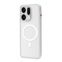 For OPPO Find X9 Find X9S Case Simple For MagSafe Magnetic 360° Ring Matte Transparent Acrylic Skin Feel Phone Cover OPPO Find X9s balta