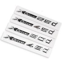3D juodas automobilio sparno emblema bagažinės ženklelis lipdukas Xdrive 18d 20d 25d 28d 30d 35d 40d 45d 48d 50d Logotipas BMW X1 X2 X3 X4 X5 X6 X7 Xdrive 35d