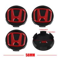 4pcs 58mm /69mm Car Wheel Center Hub Caps Cover For Honda Civic Mugen CR-V CR-Z Fit Pilot Type R CITY Accord Freed Jazz Odyssey 4PCS