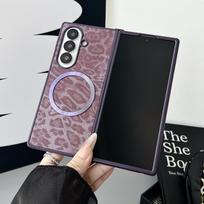 Case for Samsung Galaxy Z Fold 8 Ultra 7 with Back Leather & MagSafe Shockproof Cover Phone Bumpers for Samsung Z Fold7 pilka