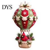 Christmas Tree Hanging Decorations DIY Hot Air Balloon Ornament Kit, 3D Handmade Fabric Craft Diy Kit Project with Santa Claus/Animal Design F