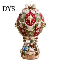 Christmas Tree Hanging Decorations DIY Hot Air Balloon Ornament Kit, 3D Handmade Fabric Craft Diy Kit Project with Santa Claus/Animal Design I