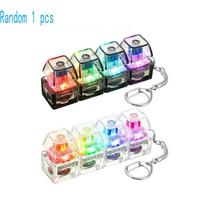 ##LED Šviečiantis Raktų Pakabukas Klaviatūros Spaudžiamas Mygtukas Fidget Žaislas Stresui ir Nerimui Malšinti Nešiojamas Stalo Aksesuaras Biuro Dekoras Dovana gray
