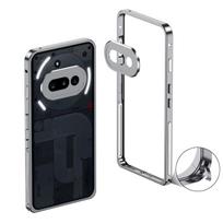 Metal Frame Case For Nothing Phone 3A Ultra-thin Heat Dissipation Split Cover For Nothing Phone 3A Pro Shockproof Bumper Nothing Phone 3A pilka spalva