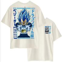Dragon Ball Anime Super Vegeta Printed T shirt Men's and Women's T shirt Men's Top Sports T shirt 2026 Summer New Tee 150 blue