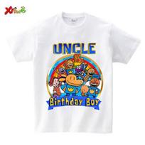 Dog Man Birthday Boy T Shirt Party Theme Personalized Shirt Kids Gift Birthday Shirt Family Tees Custom Name Party Supplies 5th 140