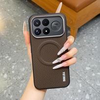Dėl Xiaomi Poco F9 Ultra Poco F9 Pro 5G dėklo Itin plonas magnetinis belaidžio įkrovimo smūgiams atsparus apsauginis galinis dangtelis Priedai Poco F9 Ultra ruda