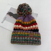 Hat Female Winter Double Layer Thickened Warm Hairball Knitted Hat Moisture Windproof Internet celebrity Student Couple Wool Hat M（56-58cm） black