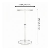 Acrylic Side Table Transparent Pedestal Minimalist Furniture for