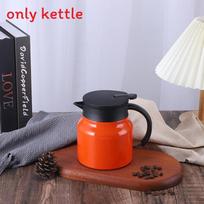 Modernus minimalistinis 316 nerūdijančio plieno termosinis arbatinukas su temperatūros indikatoriumi namų naudojimui Orange Classic,800ml