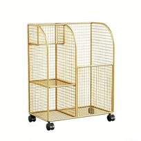 Exercise Mat Holder Large Capacity gym Storage Rack Wheeled Rolling Workout