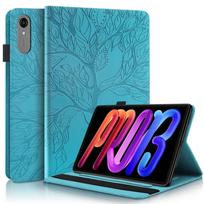 Dėklas Lenovo Idea Tab Pro Gen 2 TB390FU, reljefinis medis, PU odos piniginė, atverčiamas dangtelis, Funda Idea Tab Pro Gen 2 13 colių dėklas Idea Tab Pro Gen2 13 mėlyna
