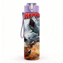 1PC Shark Fish Animal 750ml sports water bottle leakproof straw lid outdoor office home violetinė