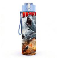 1PC Shark Fish Animal 750ml sports water bottle leakproof straw lid outdoor office home mėlyna
