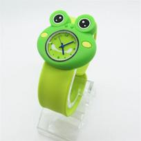 Dovanų Animacinis Unisex Vandeniui Atsparus Sportinis Laikrodis Su Unikaliu Raštu Vaikams Frog green