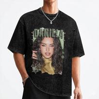 Daniela Katseyes Kpop Girl Group T Shirt Washed Cotton Harajuku T-Shirt  Novelty Men Women Streetwear Summer Tees XL black