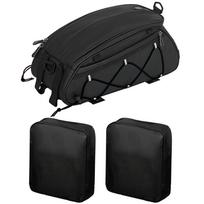 Bike Trunk Bags 1 Trunk Bag 2 Side Bags Cycling Double Side Rear Saddle Bag For Mountain Road Bicycle 20 Inches black #1 black