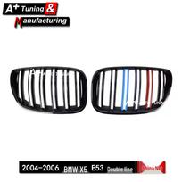 Upgraded Tri-Color Grille for 2004-2006 BMW X5 E53 Double Line Model black