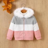 Vaikiški drabužiai Naujienos mergaitėms Ruduo ir Žiema Daugiaspalvė Siuvinėjimo Gaubtu Šilta Striukė WT1052 23Y įvairiaspalvis