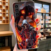 Death Grim Reaper Skull Scythe Phone Case For Samsung Galaxy A17 A37 A57 A16 A26 A36 A56 A15 A25 A35 A55 A14 A24 A34 A54 A13 A23 Samsung A53 black