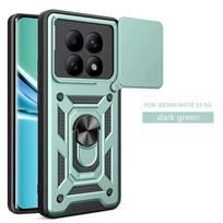 Kickstand Funda for Xiaomi Redmi Note 15 Pro 5G 4G / Note15 Pro Plus 5G Case Slide Camera Ring Stand Shockproof Cover Capa Redmi Note 15 Pro+ black