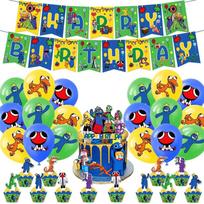 Roblox Rainbow Friends Theme Party Supplies With Easy Assembly And Storage 32pcs white