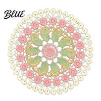 Washable Polyester Lace Coasters Round Colorful Doily 11.42  Floral Placemat Heat Insulation Mats for Dinner Plates Resistant Table Mat Retro D beige