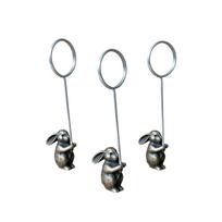 Retro Animal Card Holders – Animal Figurine Memo Clips – Desktop Ornaments For Restaurants, Weddings, And Home Decor (Set Of 3) One Size gray