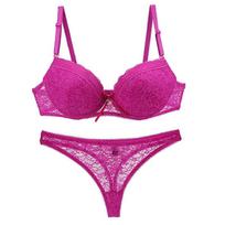 2024 Sexy Bra Sets Push Up Lace Lingerie 34/75 36/80 38/85 40/90 42/95 BCDE Cup White Pink Blue Khaki Green Violet Underwear 95C pink