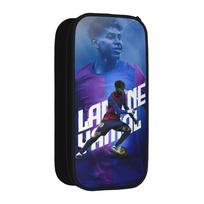Lamine Y-Yamal Number 19 Football Pencil Case Lovely   Pen Box Bag for Student Large Storage School Supplies Gift Pencilcases 21x10.5x5cm black