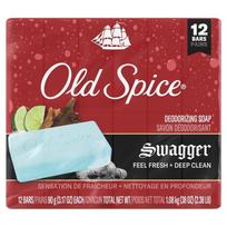 Old Spice Men's Bar Soap Swagger 3.17 oz Total 12 Bars 12 pcs 90g white