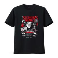 Stephen King Horror Movies T Shirt Classic Design with Iconic Characters and Elements vintage W S black