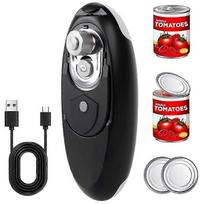 Electric Can Opener, Rechargeable Electric Can Opener for Seniors with Arthritis, Smooth Edge, Food-Safe, Side CutOpener less