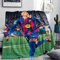 Raphinha spausdintas flanelinis pledas, minkštas užtiesalas miegamojo sofai, skalbiamas, gerbėjo atributika, puiki dovana. 80cmx120cm blue