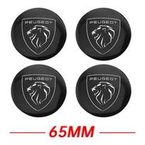 4PCS 56/60/65MM Original Car Wheel Center Hub Cap Badge Covers For Peugeot 208 3008 308 206 2008 207 107 508 607 106 406 407 307