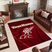 Liverpool Personalized Name Area Rug Suitable for Hallway Game Room Foyer Playrooms Anti-slip Rug Office home decor Birthday/Christmas Gift 100cmx120cm